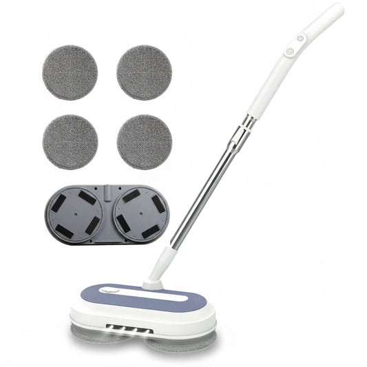 Wireless electric mop by Denx for easy, fast cleaning without effort, featuring a sleek design and ergonomic handle.