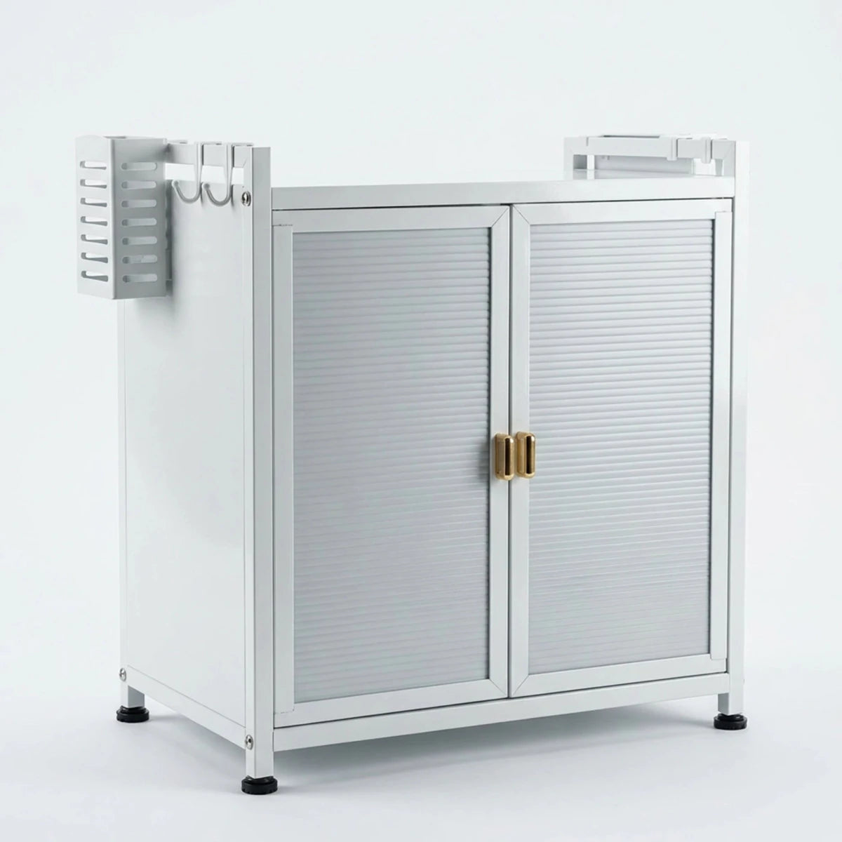 Modern under-sink storage cabinet by tasawqli.store, showcasing organized space and sleek design for efficient kitchen storage.