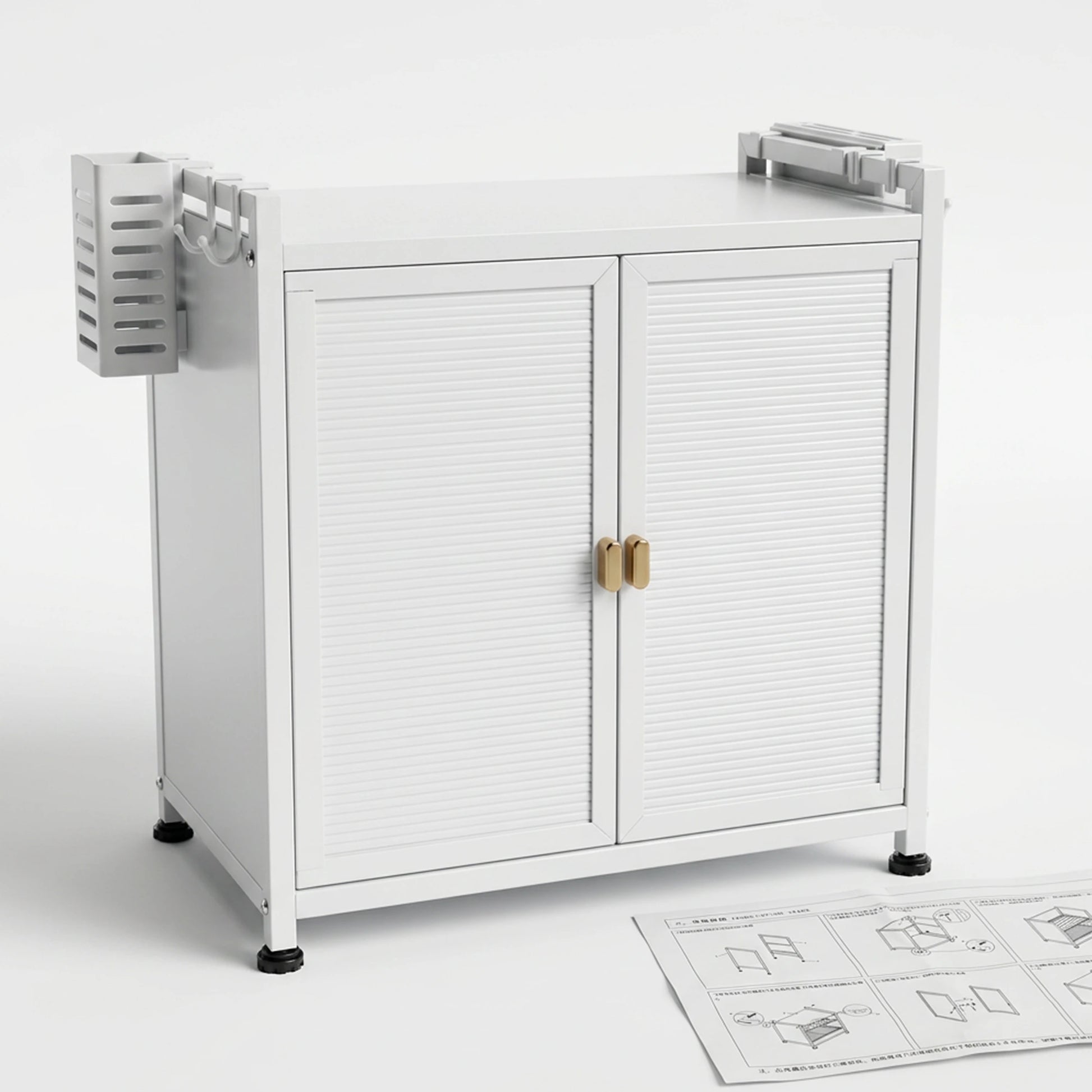 Under-sink storage cabinet from Tasawqli.store, showcasing an organized, space-saving solution for kitchen organization and elegance.